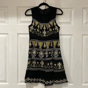 Embroidered Mini Dress